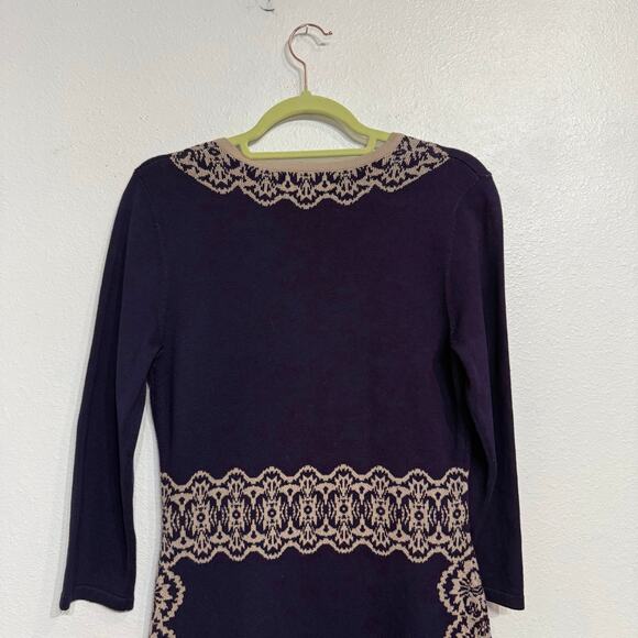 Nine West Purple Mini Sweater Dress Sz MP - Picture 8 of 11
